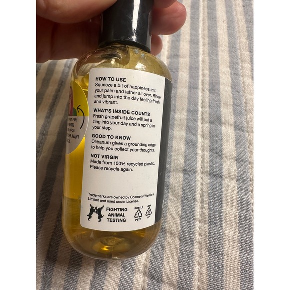 Lush Happy Hippy Shower Gel 3.3oz 100ml Vegan Grapefruit Citrus Body Wash - Picture 4 of 4